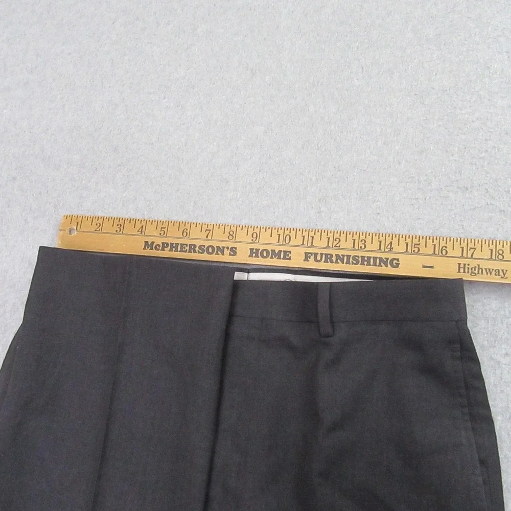 Wilke Rodriguez Mens Dress Pants 34 x 31 Dark Gray Wool Blend Flat‎ Front